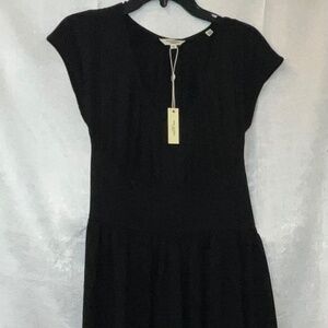 Max Studio London Black Maxi Dress with Cap Sleeves Women’s Medium